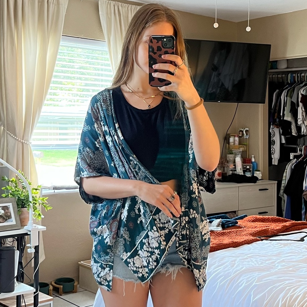 Teal Kimono